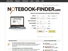 Tablet Screenshot of notebook-finder.com